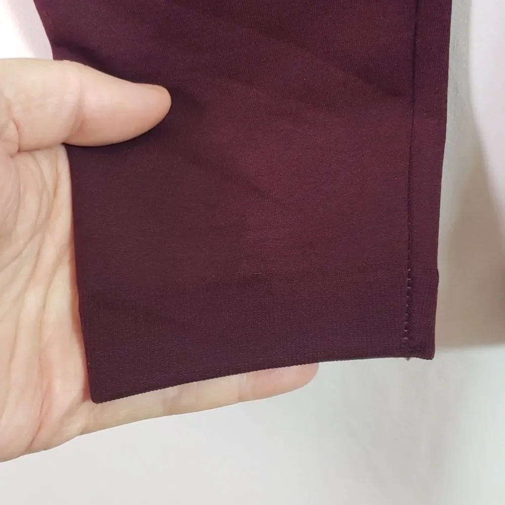 Sofra Long Free Size Burgundy Leggings (AF) - Picture 7 of 8